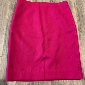 J. Crew Bright Pink Wool Skirt